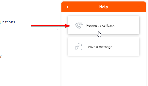 Step 4 - Select Request a Callback Option